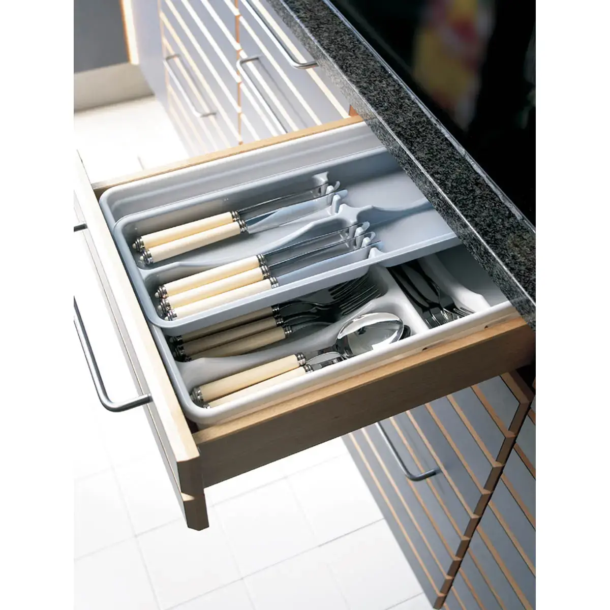 Range-couverts 'Double', blanc - Plast Team