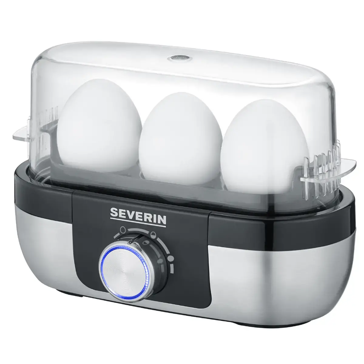Cuiseur &agrave; oeufs EK 3163, pour 3 oeufs, inox / noir - Severin 