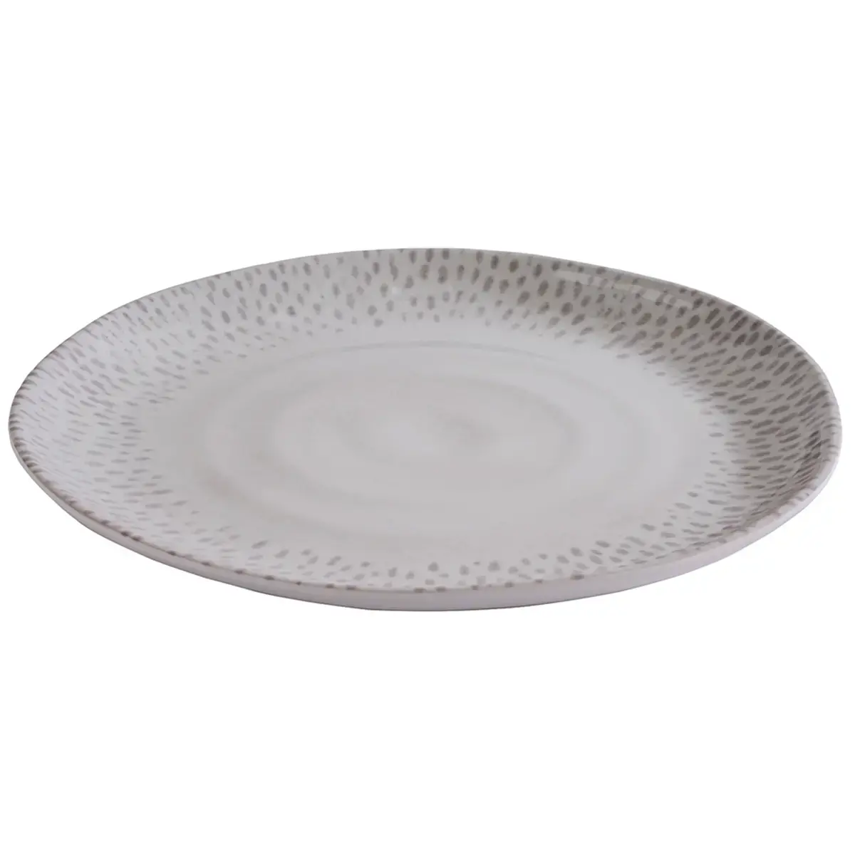 Assiette FOOTMARK, diamètre 210 mm, blanc/gris - APS