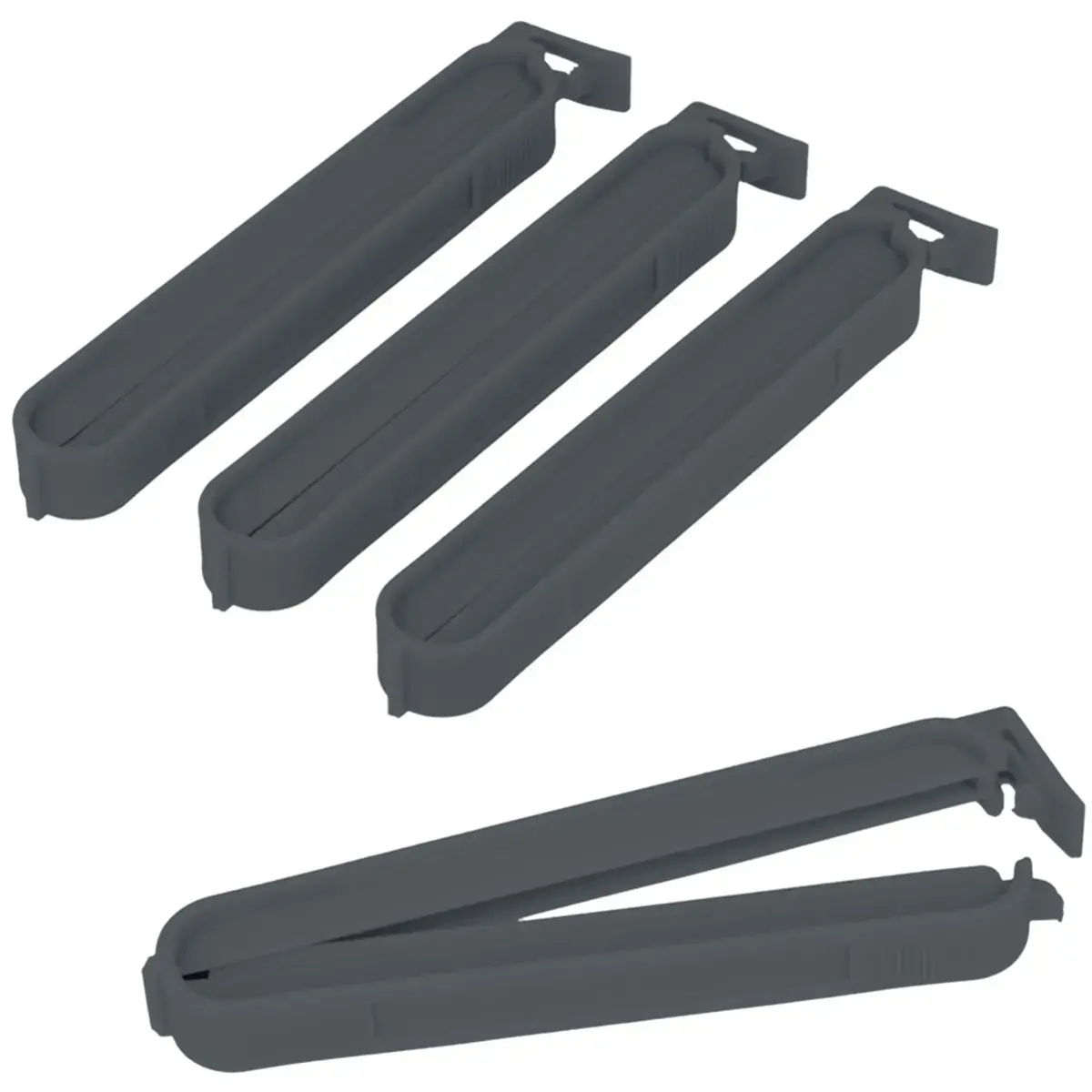 4 Clips de fermeture pour sachets, long - Metaltex