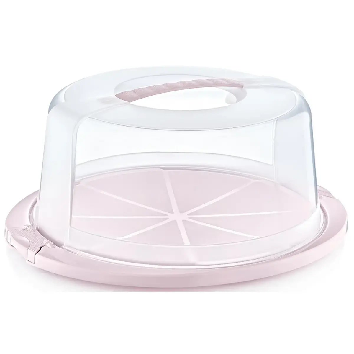 Cloche à gâteau 'ricardo', rond, rose - Keeeper