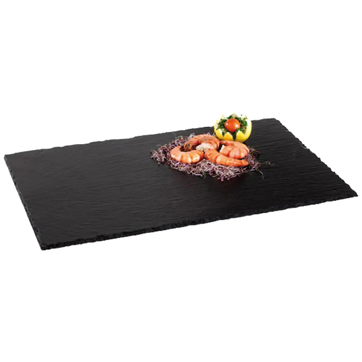 Plat en ardoise naturelle, L450 x P300 mm, anthracite - APS