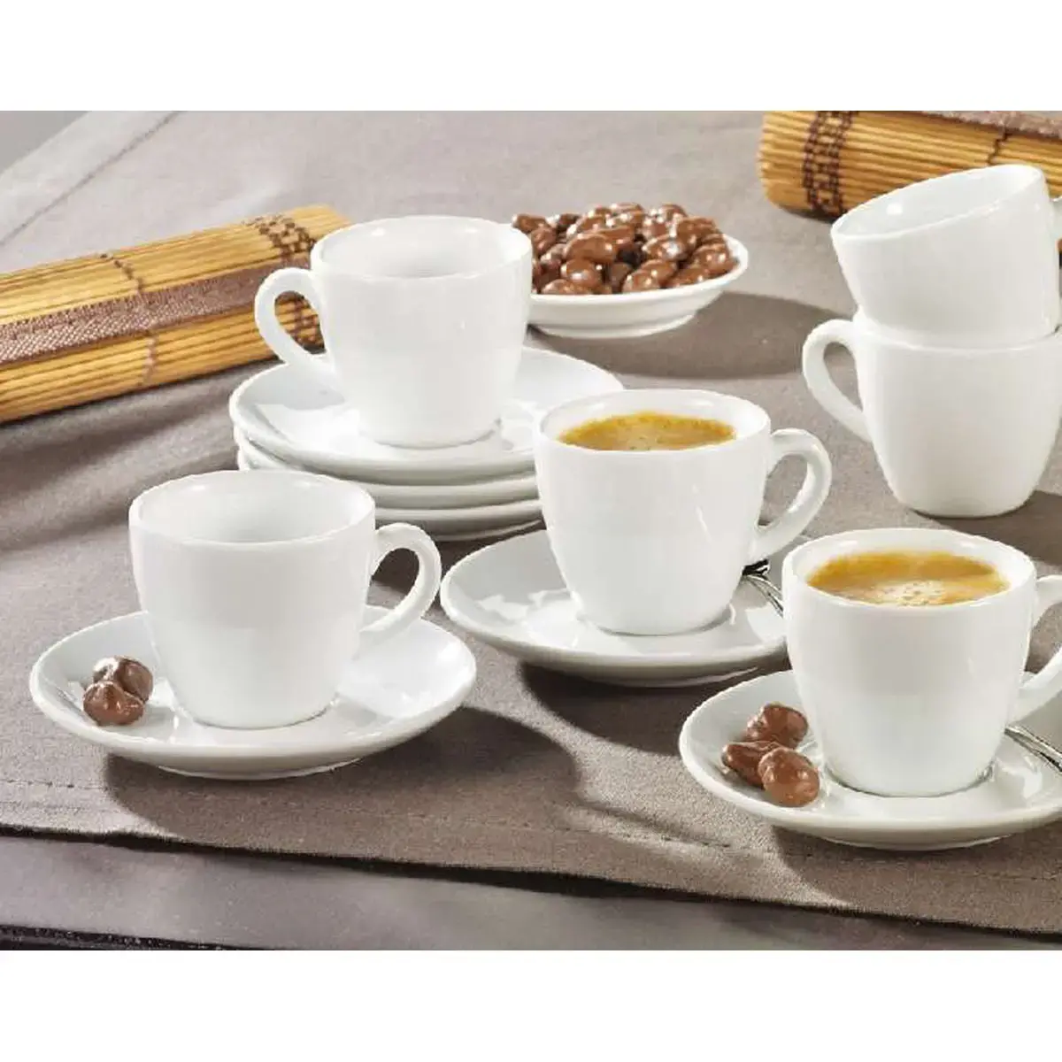 6 Tasses espresso 'Bistro', blanc - Esmeyer