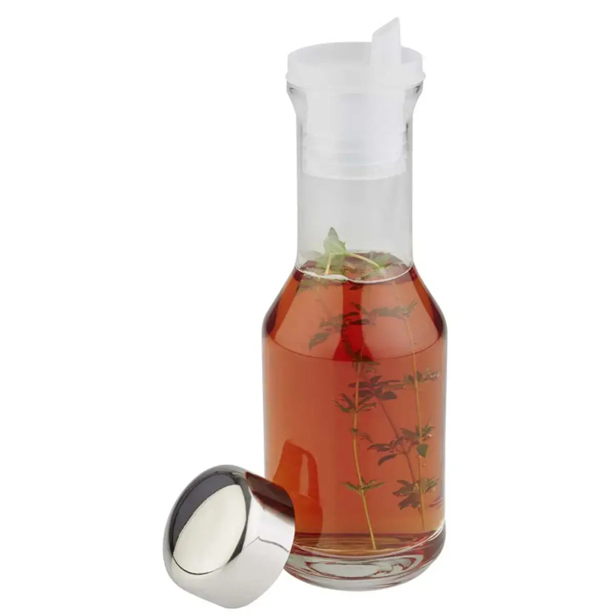 Huilier et vinaigrier, verre/acier inoxydable - APS