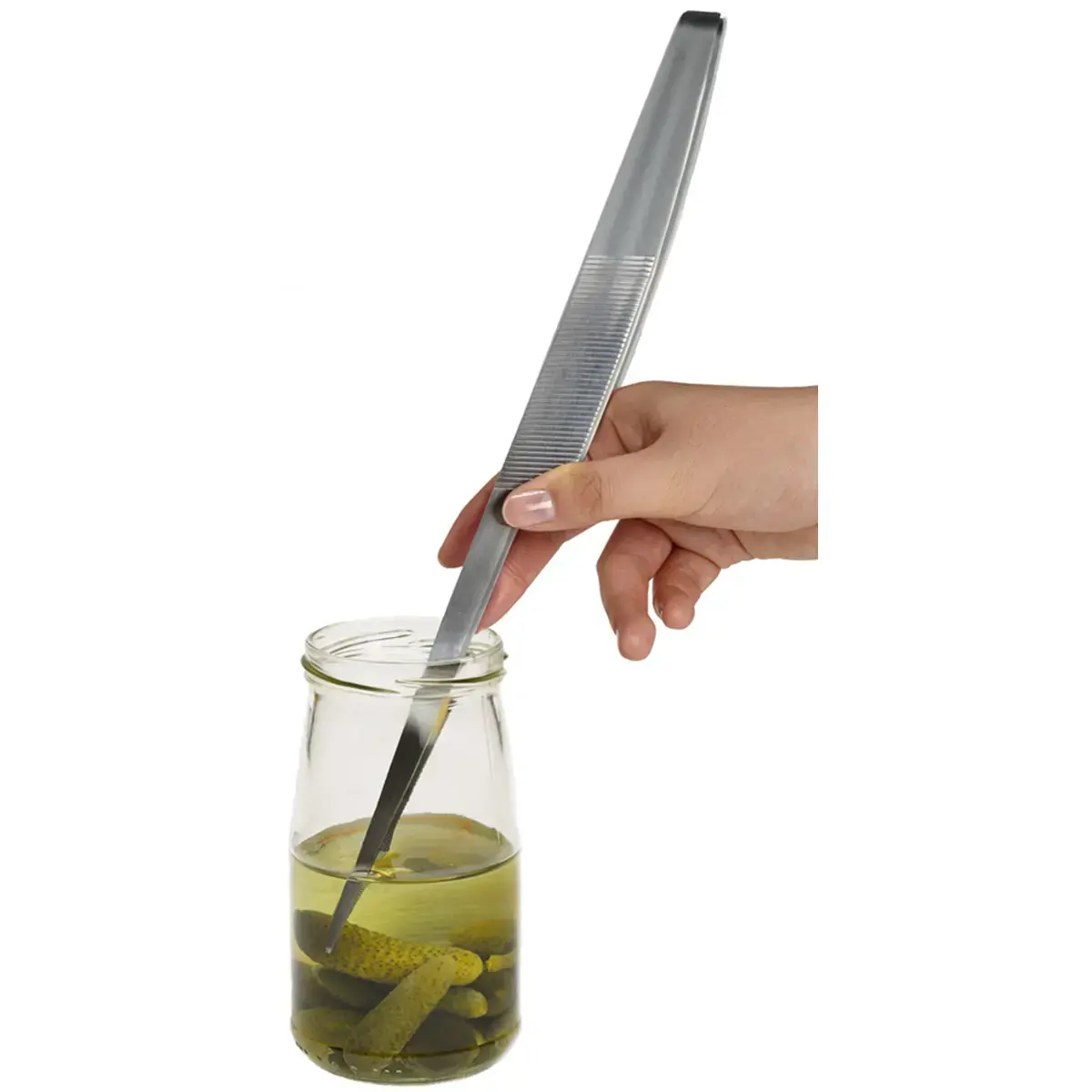 Pince de cuisine fine, inox, longueur 300 mm - Metaltex 