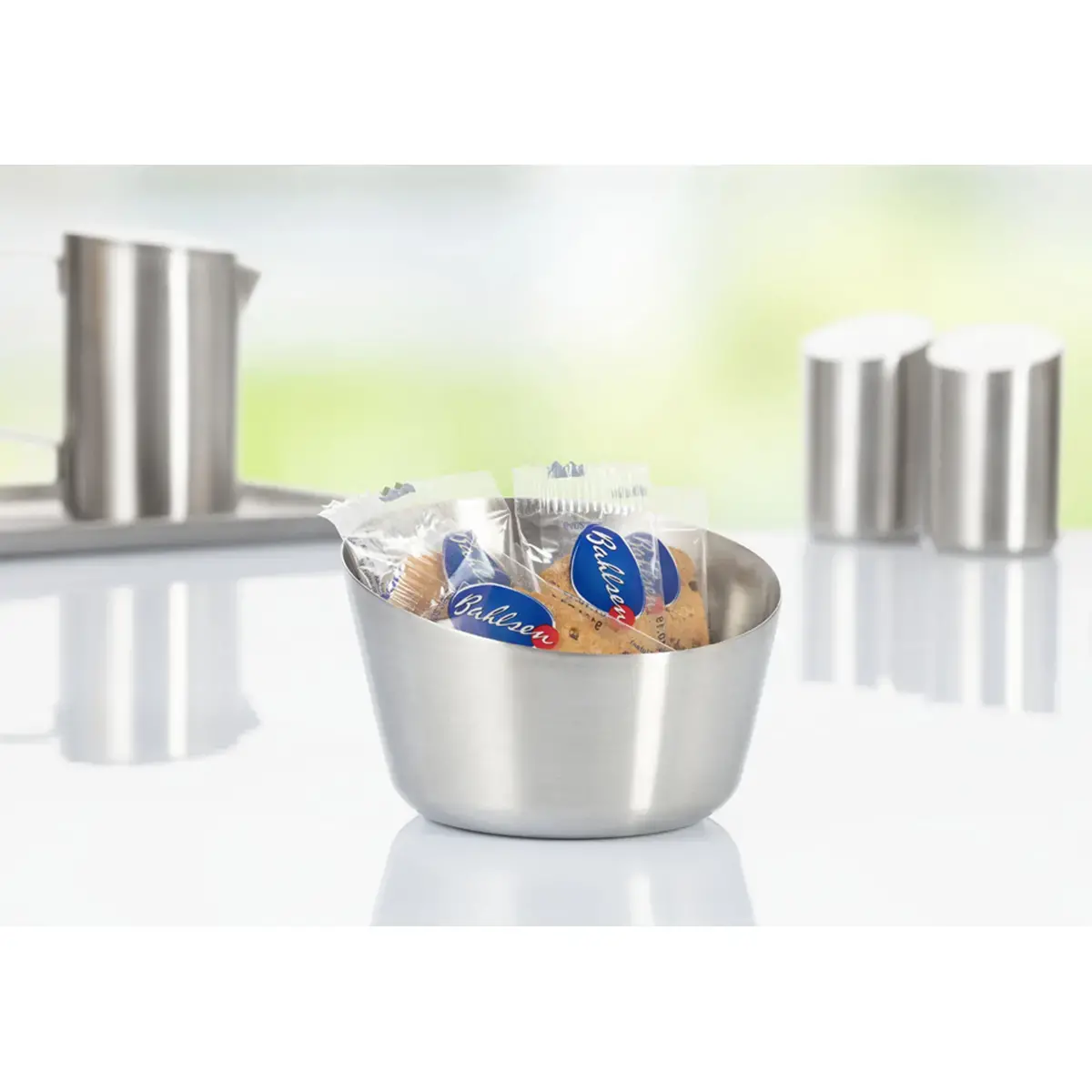 Coupelle pour snacks et dips VISTA, rond, argent - Esmeyer