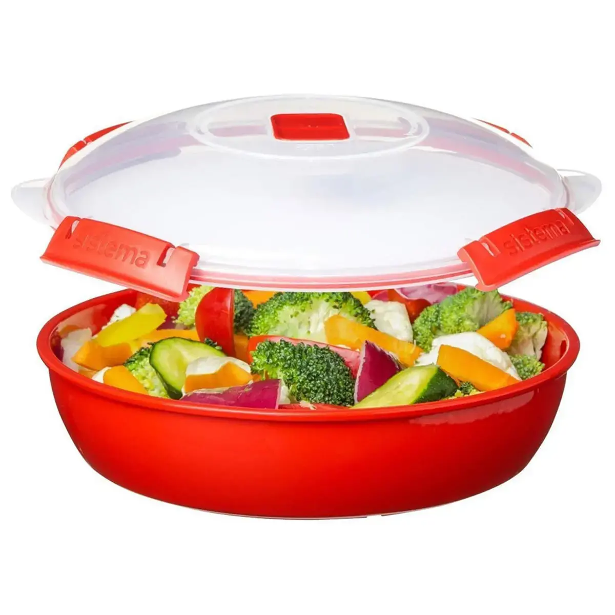 Boîte pour micro-ondes MICROWAVE, 1,29 l, rouge - Sistema