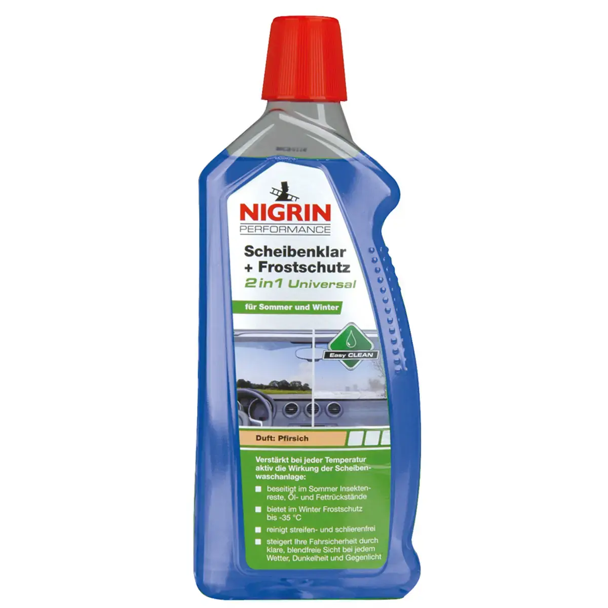 Nettoyant pare-brise et antigel haute performance NIGRIN 2 en 1, 1 l 