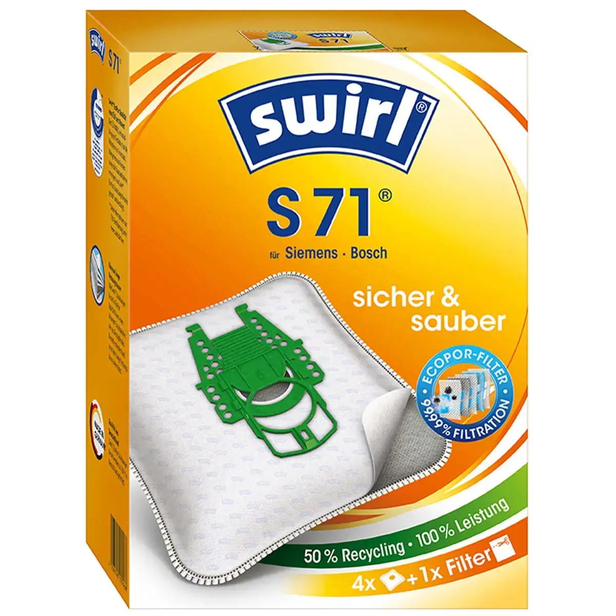Sac d'aspirateur S 71 - Avec filtre MicroporPlus - Swirl