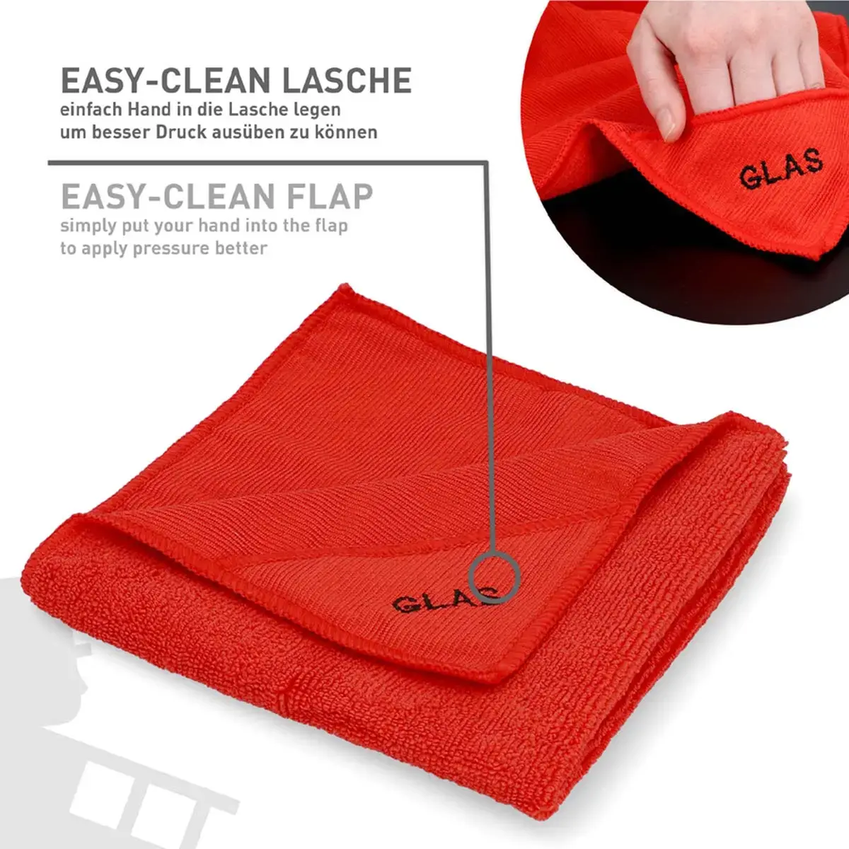 NIGRIN Performance Chiffon en microfibre, pour verre 