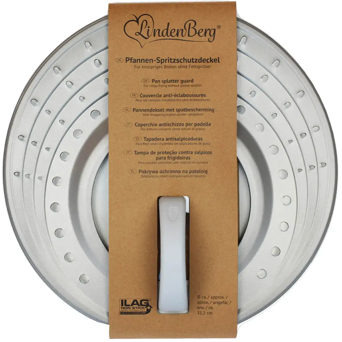 Linden Berg Couvercle anti-projections, rond, anthracite