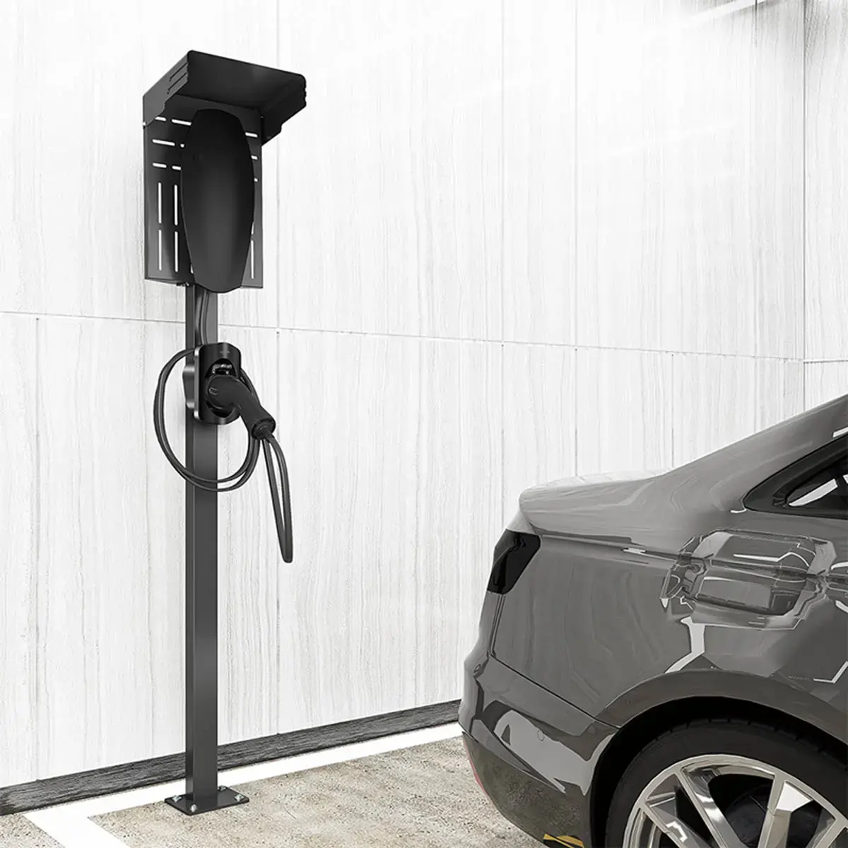 LogiLink Support mural pour câbles de chargement électrique