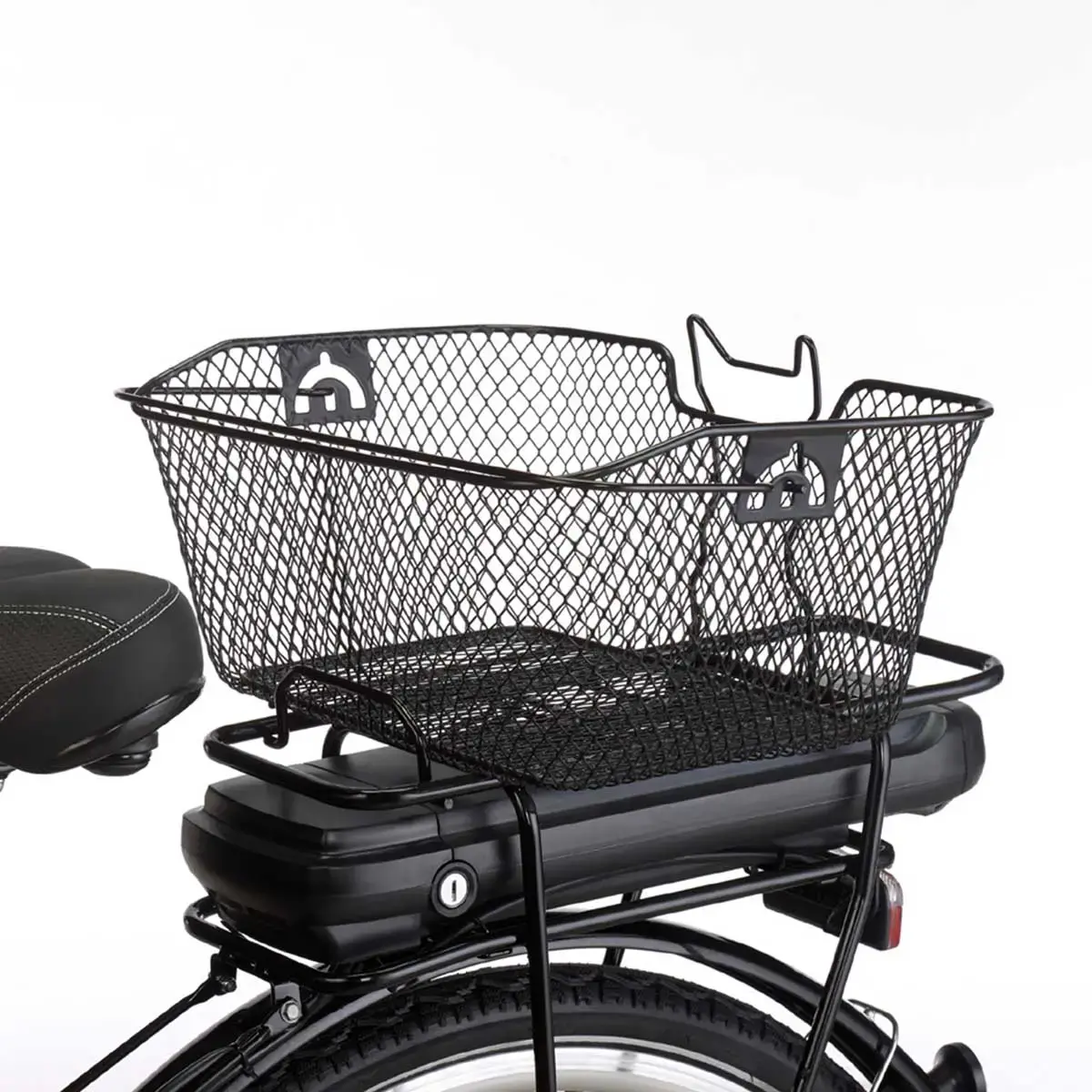 FISCHER Panier pour porte-bagages de v&eacute;lo, noir 