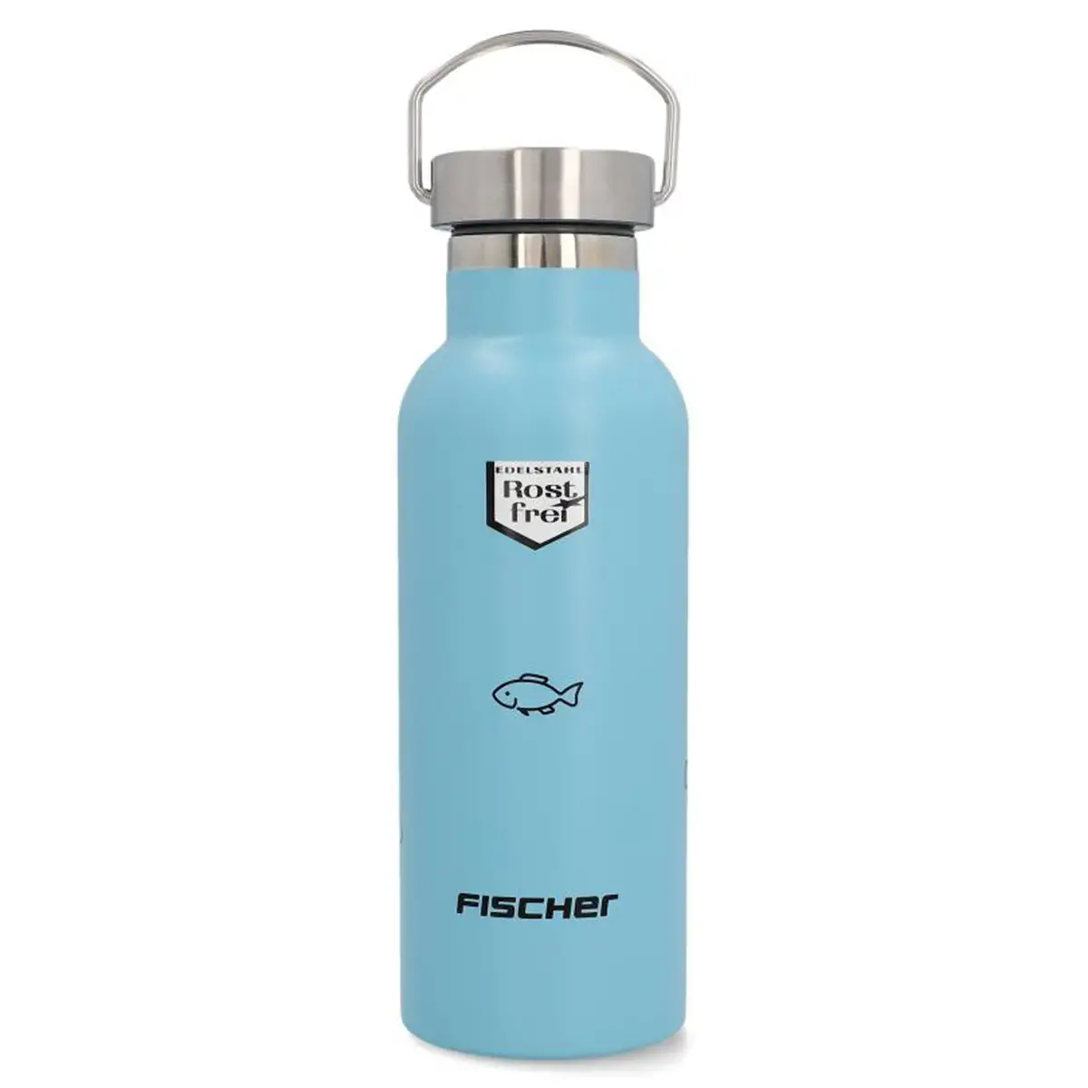 FISCHER Gourde pour cycliste Boy, acier inoxydable, bleu