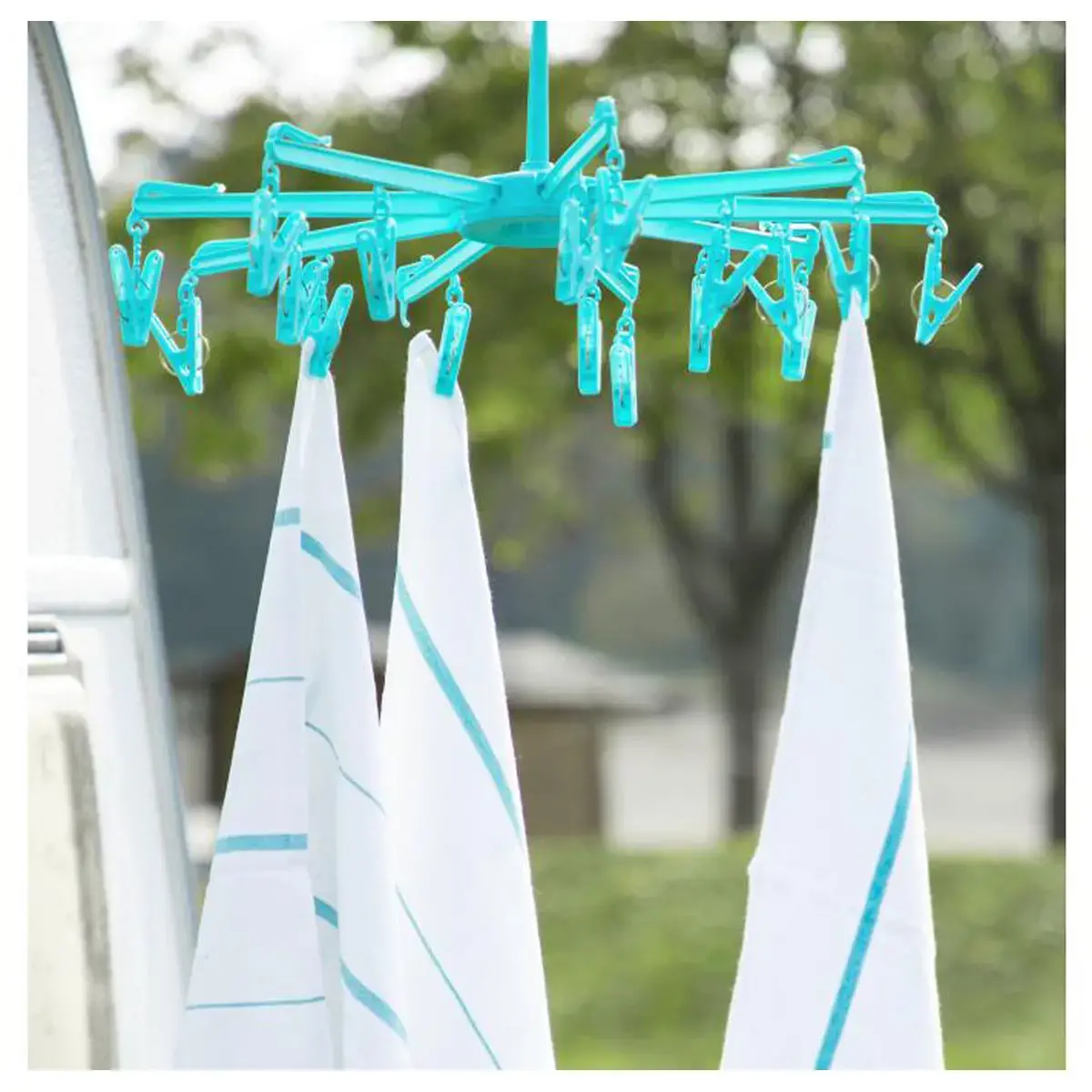 cartrend Séchoir à linge carrousel, avec 18 pinces à linge