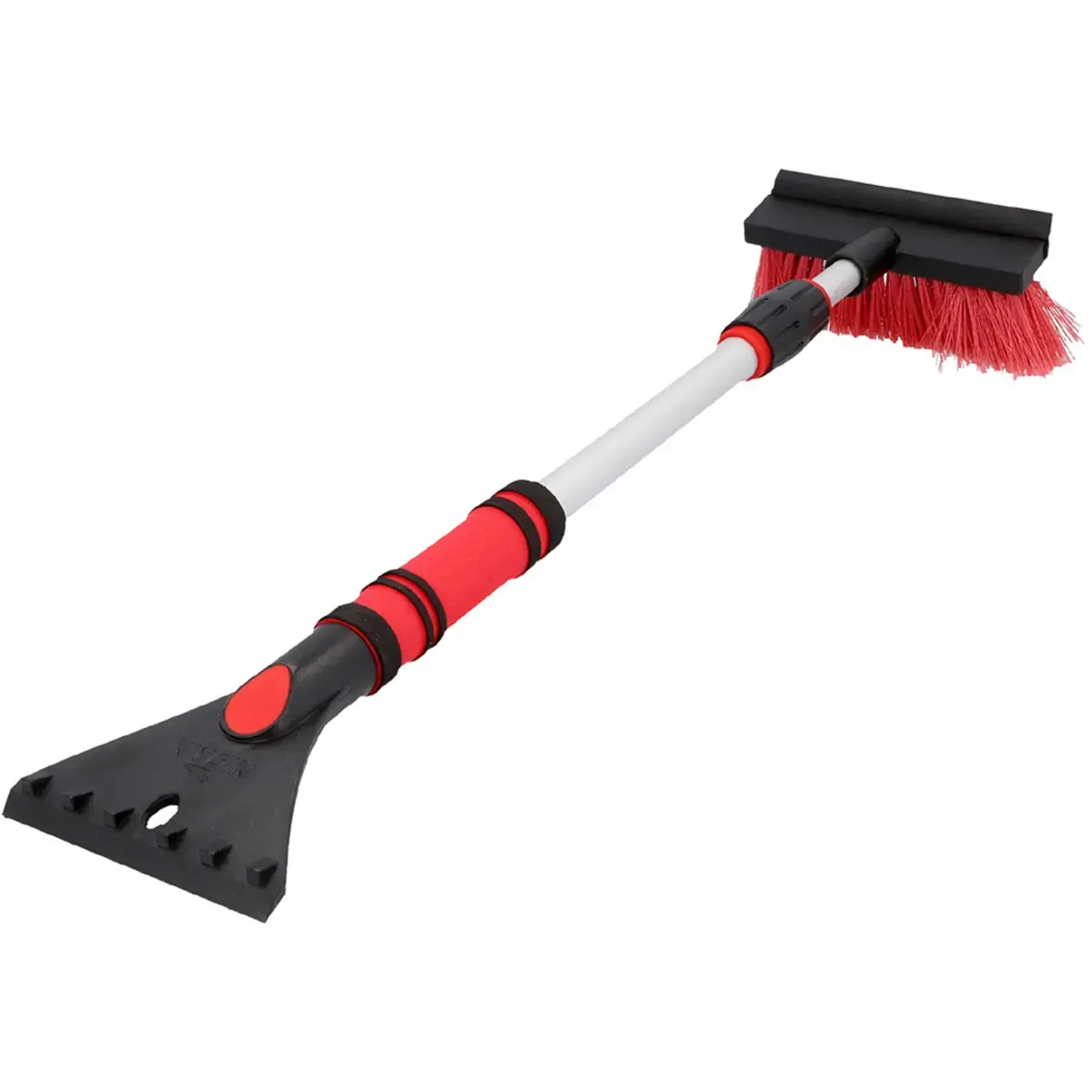Gratte-givre avec balai à neige - 610 mm - Noir/rouge - Nigrin
