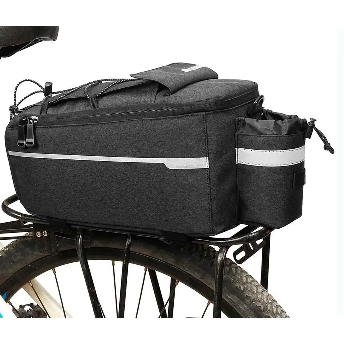 IWH Sac isotherme pour porte-bagages de v&eacute;lo, noir 