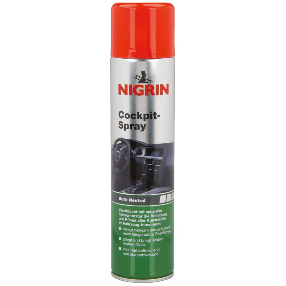 NIGRIN Spray mousse pour cockpit, bombe aérosol de 400 ml