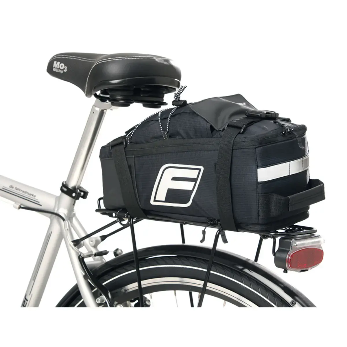 FISCHER Sac pour porte-bagage de vélo 2 en 1, noir