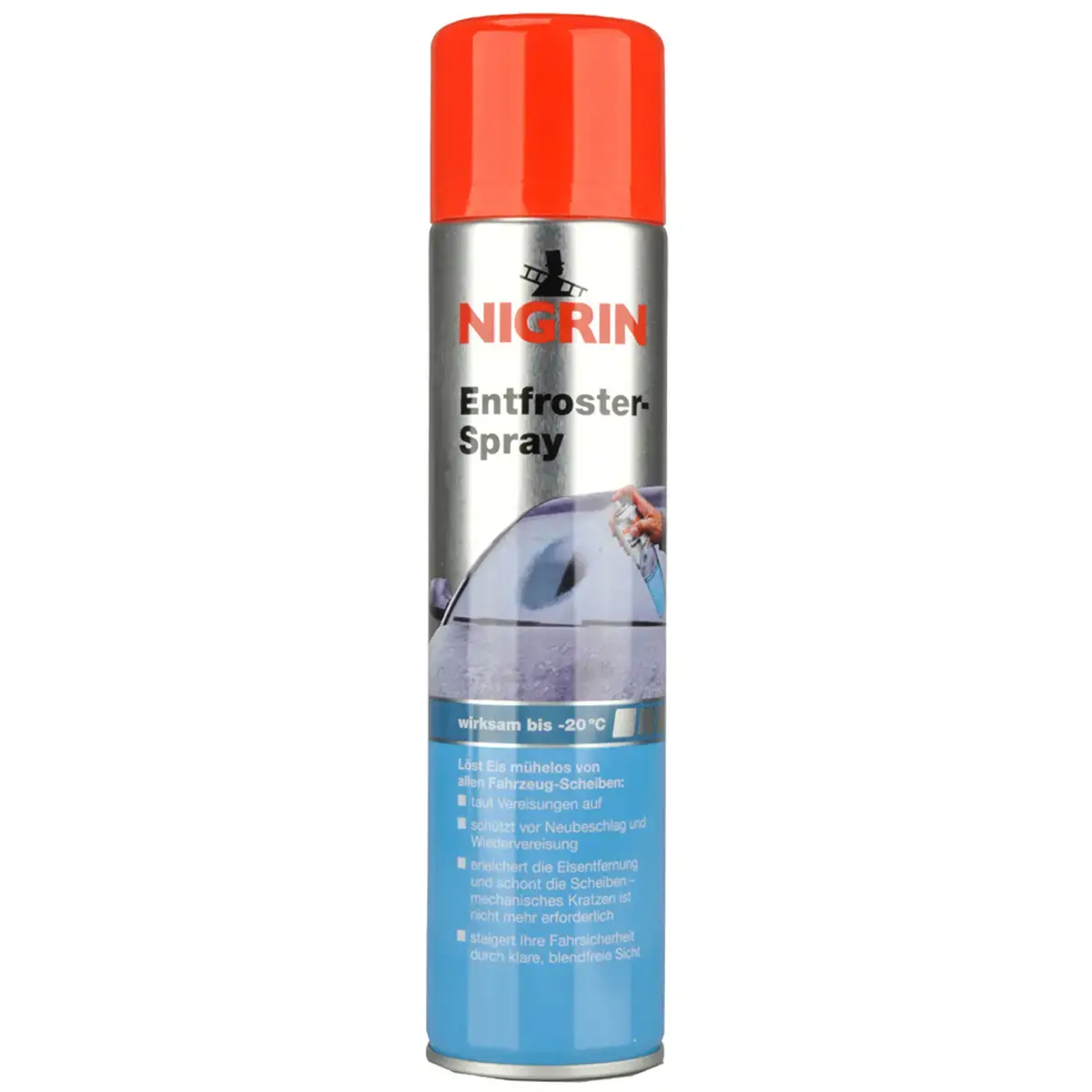 Spray d&eacute;givrant pour pare-brise NIGRIN, 400 ml 