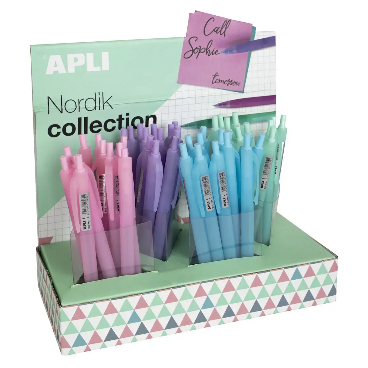 Stylos à encre gel couleurs assorties Nordik Collection - 48 unités - Apli