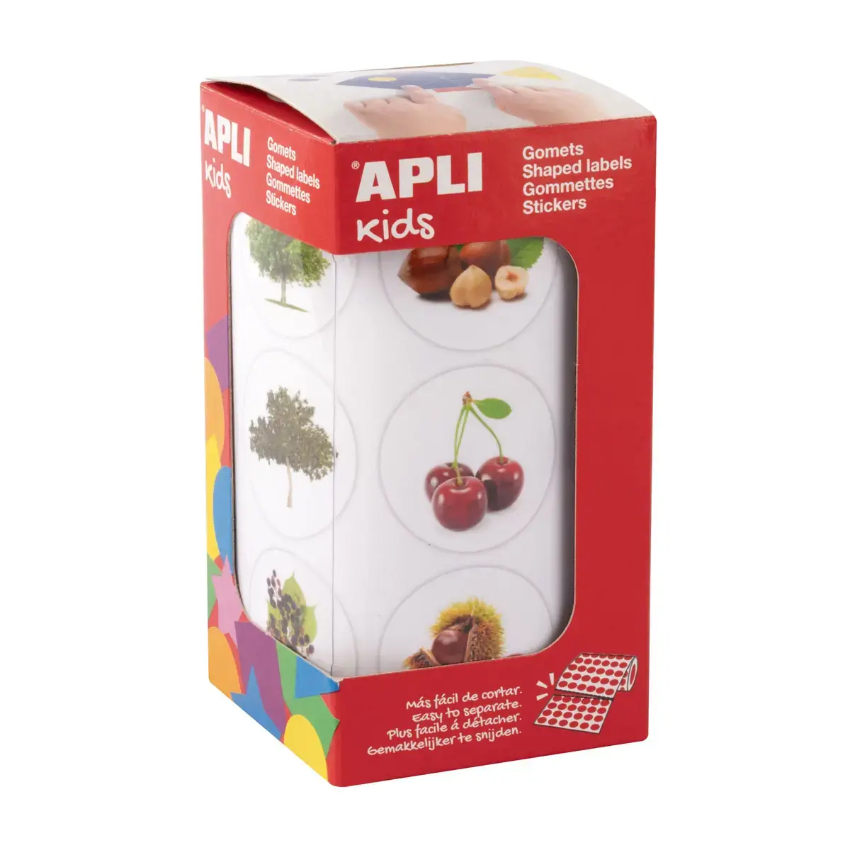 Rouleau de gommettes Arbres 360 unités - Apli
