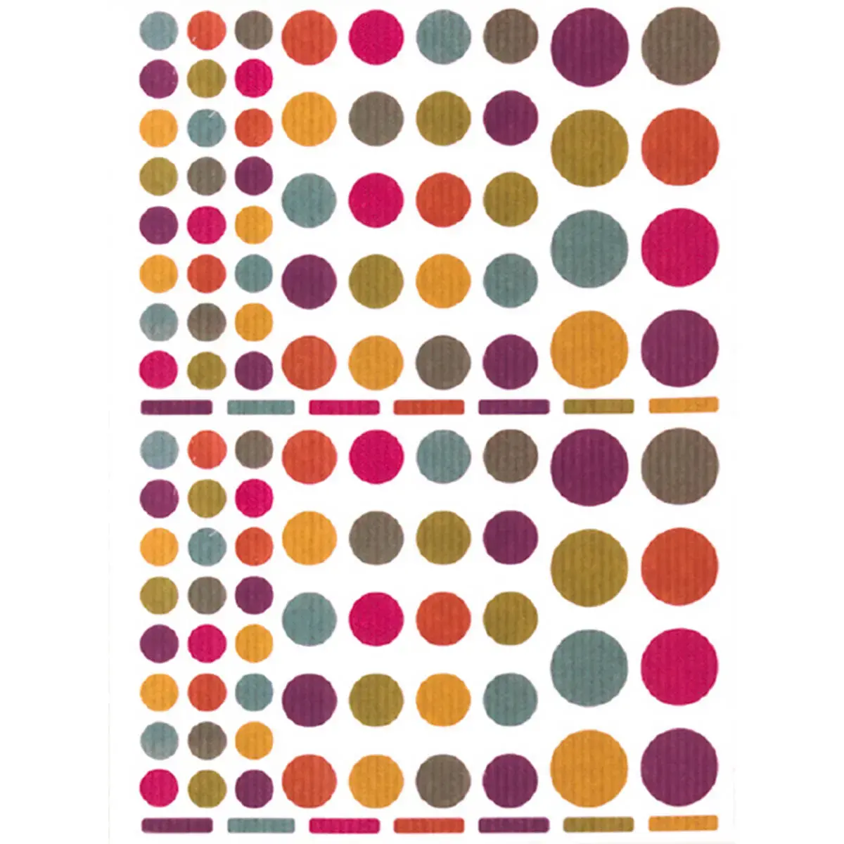 Gommettes nature kraft couleurs assorties 6 feuilles - Apli