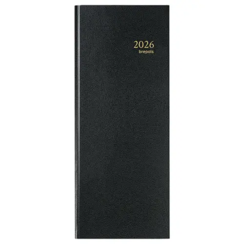 Dagagenda Brepols bank 1 volume 14,3x32,5 cm zwart