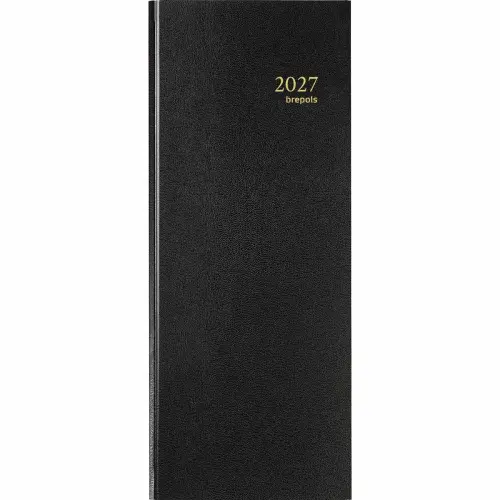 Dagagenda Brepols bank 1 volume 14,3x32,5 cm zwart