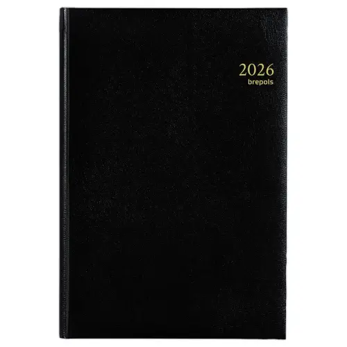 Weekagenda BREPOLS Omega - 21 x 29 cm - Zwart