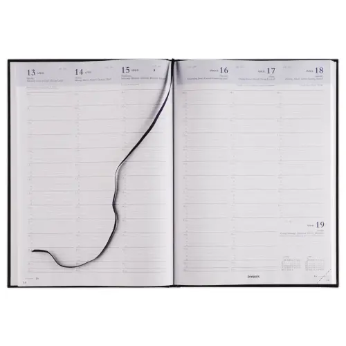 Weekagenda BREPOLS Omega - 21 x 29 cm - Zwart