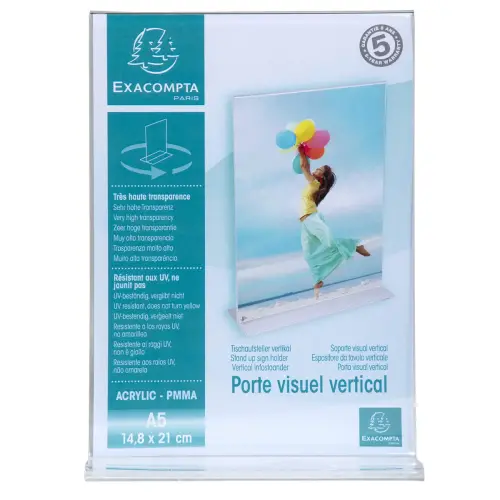 T-vormige rechte display - A5- formaat