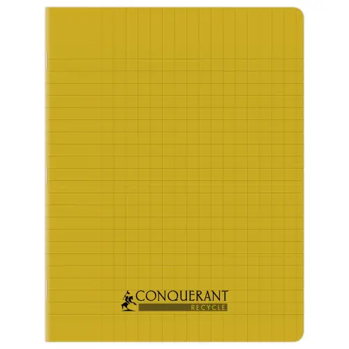 Polypropyleen schrift met genaaide rug 96 pagina's SEYES 170x220 90g - 90% gerecycled geel
