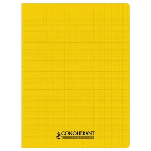 Polypropyleen schrift, genaaid, 96 pagina's SEYES 240x320 90g geel 
