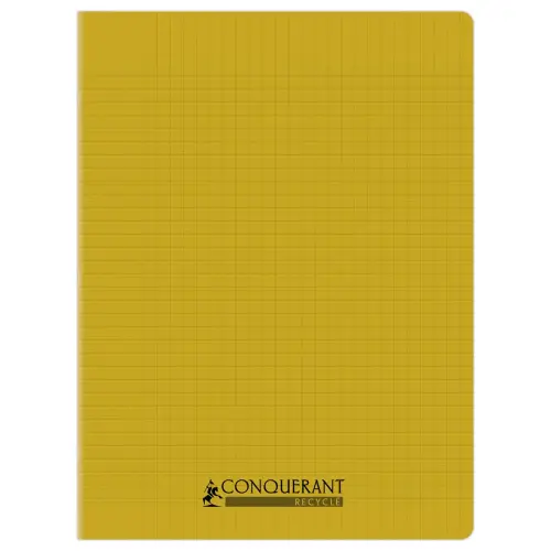 Polypropyleen schrift met nietjes 96 blz SEYES 240x320 90g - 90% gerecycled geel 