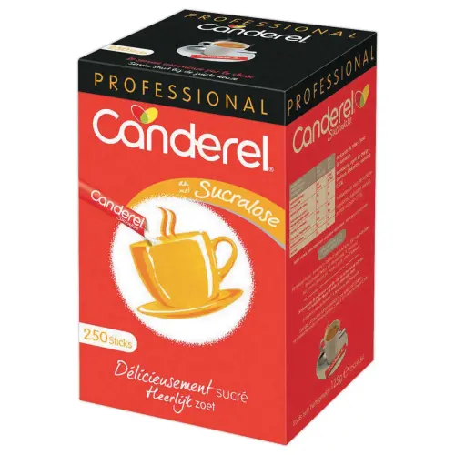 250 Zoetstofsticks CANDEREL in verdeeldoos300g