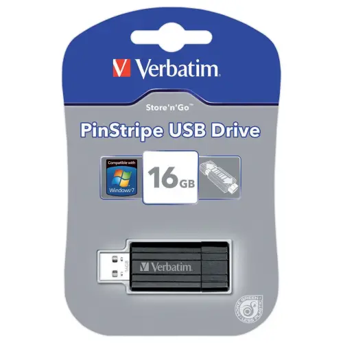 USB-stick 2.0 Pinstripe - 16 GB - Verbatim