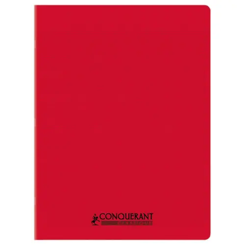 Polypropyleen schrift, genaaid, 48 pagina's, SEYES 240x320 mm, 90g, rood