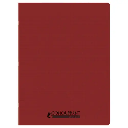 Polypropyleen schrift genaaid 96 bladzijden SEYES 240x320 90g - 90% gerecycled rood 