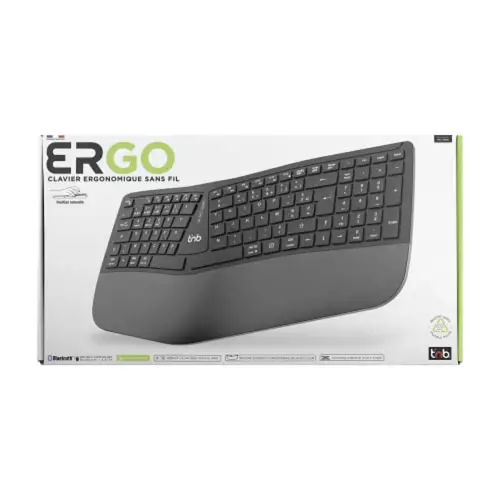 Draadloos oplaadbaar ergonomisch toetsenbord