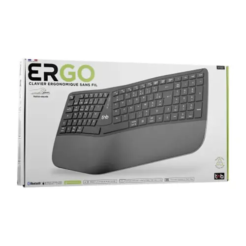 Draadloos oplaadbaar ergonomisch toetsenbord