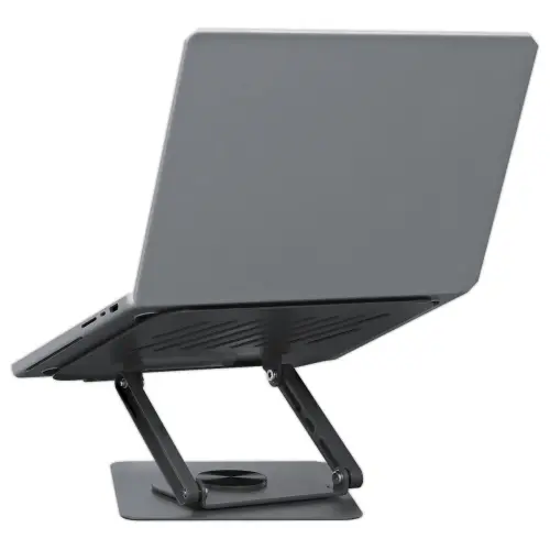 Draaibare metalen laptopstandaard 360° iClick - Grijs