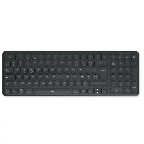 Draadloos oplaadbaar SLIM PRO Azerty-toetsenbord - Zwart