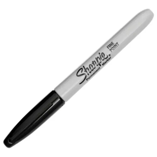 24 Permanente fijne markers - Zwart - SHARPIE