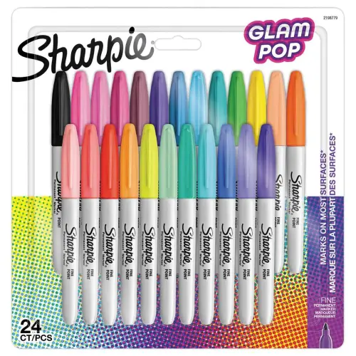 24 permanente markers FINE - Kegelvormige punt 0,9 mm - SHARPIE 