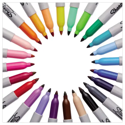 12 Permanente markers FINE - Kegelpunt 0,9 mm - SHARPIE