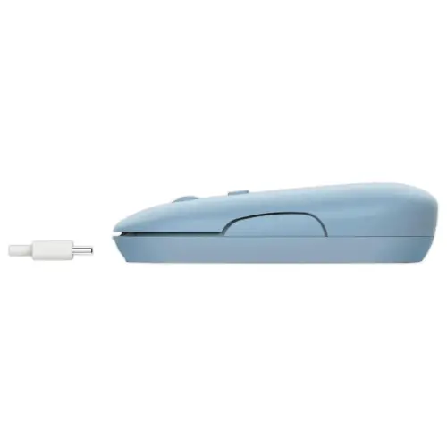 Ultradunne oplaadbare draadloze PUCK-muis, blauw 