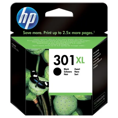 Inkjetcartridge HP 301XL Zwart CH563EE