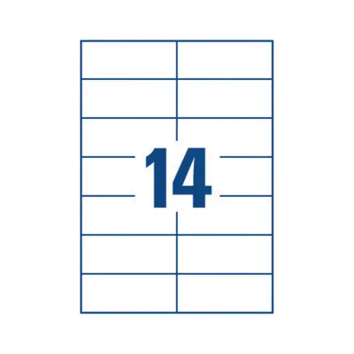 100 Vellen etiketten AVERY 105x42,3 mm - 1400 etiketten/doos