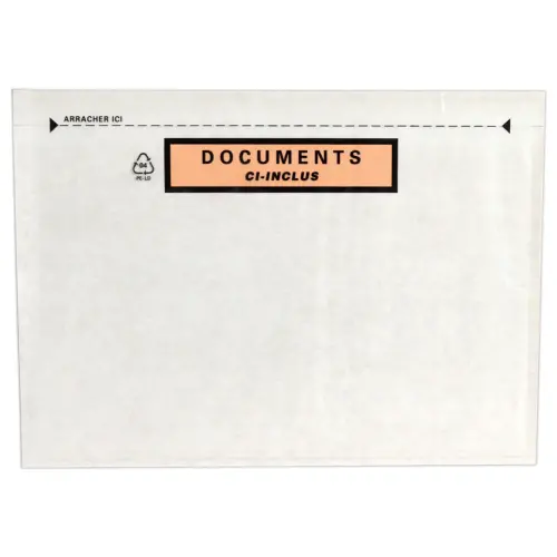 1000 Kleefenveloppen 'Documents ci-inclus' - 228 x 165 mm